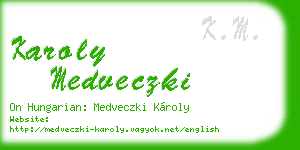 karoly medveczki business card